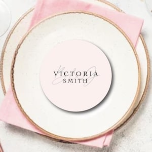 Wedding round place cards, wedding placecard circle coasters, modern round placecard, circle place cards, guest name cards CAMBRIDGE