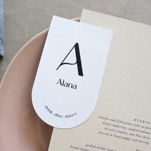Marque-places Arche de mariage ou marque-places ovales, sous-verres pour marque-places