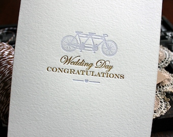 Letterpress Wedding Card - Vintage