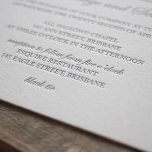 Letterpress Wedding Invitations Lyon image 3