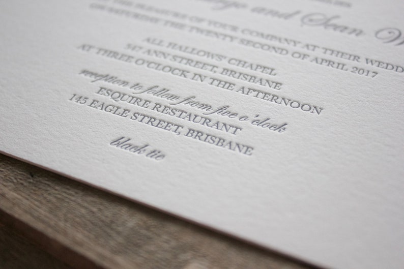 Letterpress Wedding Invitations Lyon image 3