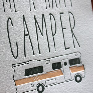 Letterpress Love and Camper Card Valentine's Day image 3