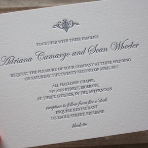 Letterpress Wedding Invitations Lyon image 4