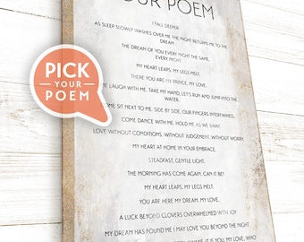 custom poem print etsy