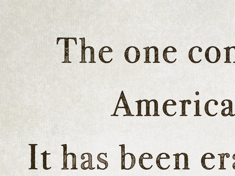 May include: A close-up of a page from a book with the text "The one constant in America" and "It has been era".