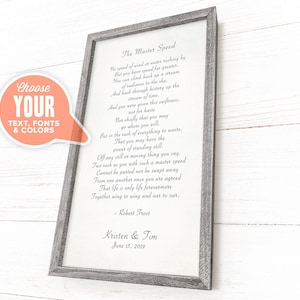 Framed Wedding Poem Gift, Personalized Poem, Anniversary Gift, Love Poem, Wedding Keepsake, Personalized Wedding Gift, Wedding Reading