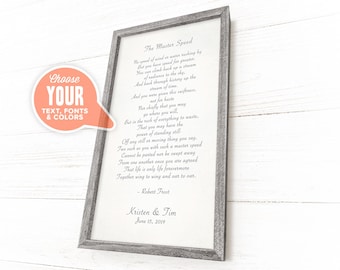 Framed Wedding Poem Gift, Personalized Poem, Anniversary Gift, Love Poem, Wedding Keepsake, Personalized Wedding Gift, Wedding Reading