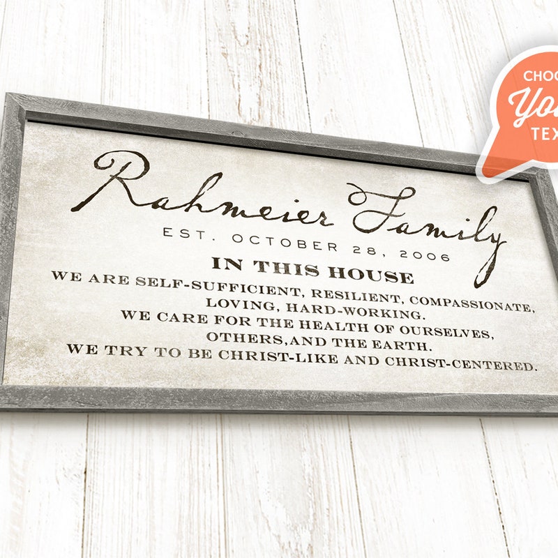 Family Established Sign - Etsy