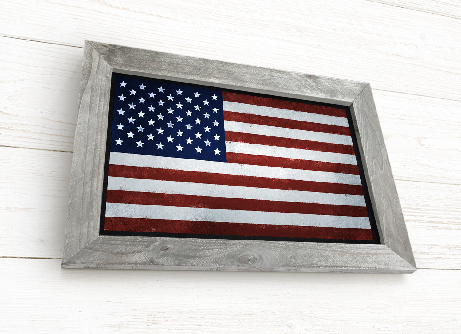 Barnwood Framed American Flag US Flag Veteran's Gift Etsy