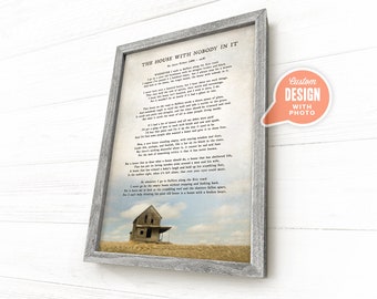 Personalized Poem and Picture, Custom Quote Sign Framed with Photo, Personalized Quote Sign, Handcrafted Canvas with Wood Frame