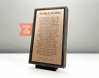 Custom Wood Engraved Quote, Poem or Sign — engraved wood plaque — solid hardwood with a handcrafted floating frame.
