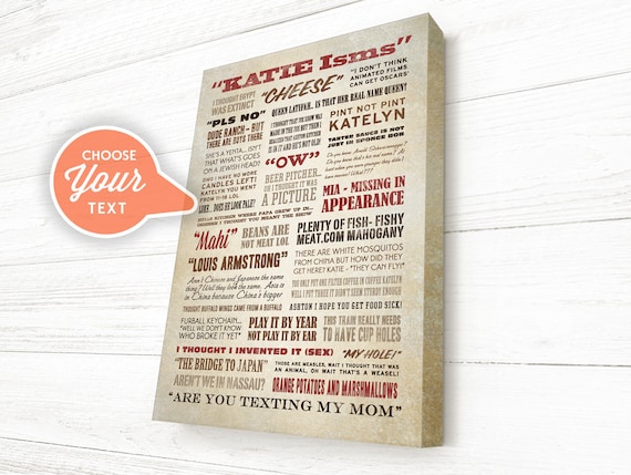 Funny Sayings Word Art Canvas Personalized Quotes Isms - Etsy Canada Funny Sayings Word Art Canvas Personalized Quotes Isms - Etsy Canada