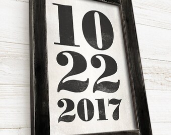 Wedding date frame | Etsy