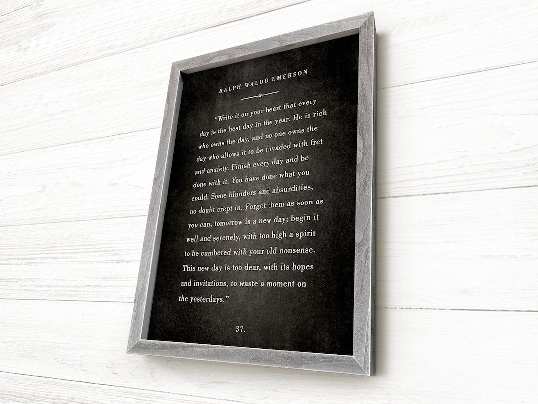 Write It on Your Heart, Ralph Waldo Emerson Quote, Farmhouse Sign, Wood ...