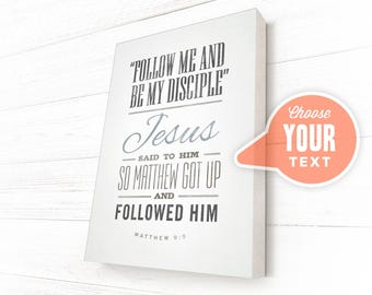 Custom Bible Verse On Canvas, Scripture Wall Art, Christian Gift, Bible Verse Personalized, Christian Art, Scripture Canvas Print