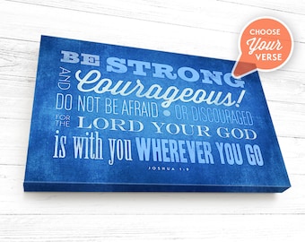 Bible Verse Canvas, Scripture Wall Art, Personalized with your bible verse and colors, Canvas Stretched on Wood Frame, Christian Gift
