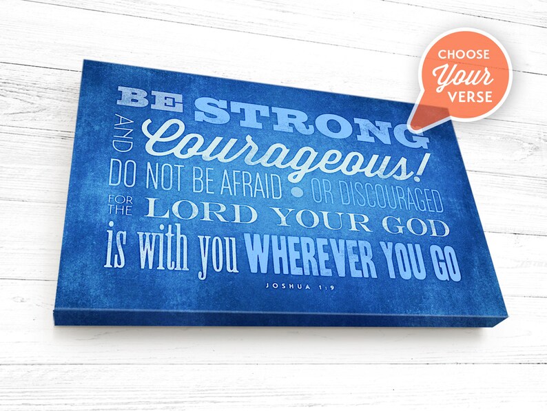 Bible Verse Canvas, Scripture Wall Art, Personalized with your bible verse and colors, Canvas Stretched on Wood Frame, Christian Gift image 1