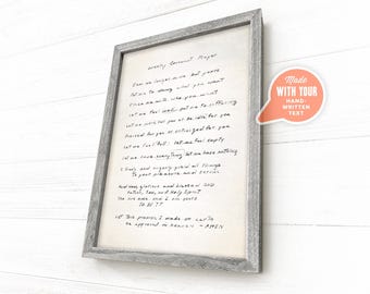 Handwritten Wall Art, Actual Handwriting, Mom Handwriting, Loved One Memory, Hand Writing Print on Canvas, Handwriting Gift, Framed Canvas