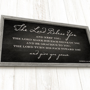 The Lord Bless You and Keep You Sign, Country Chic, Numbers 6-24-26, Bible Verse Wall Art, Scripture Sign, Farmhouse Wall Art, Rustic Decor