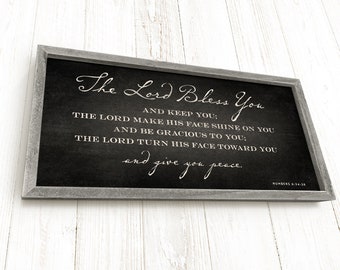 The Lord Bless You and Keep You Sign, Country Chic, Numbers 6-24-26, Bible Verse Wall Art, Scripture Sign, Farmhouse Wall Art, Rustic Decor