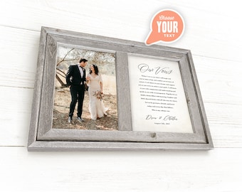 Custom Framed Wedding Vows, Our Vows, Framed Wedding Photo, Wedding Gift, Gift for Husband, Gift for Wife, Anniversary Gift