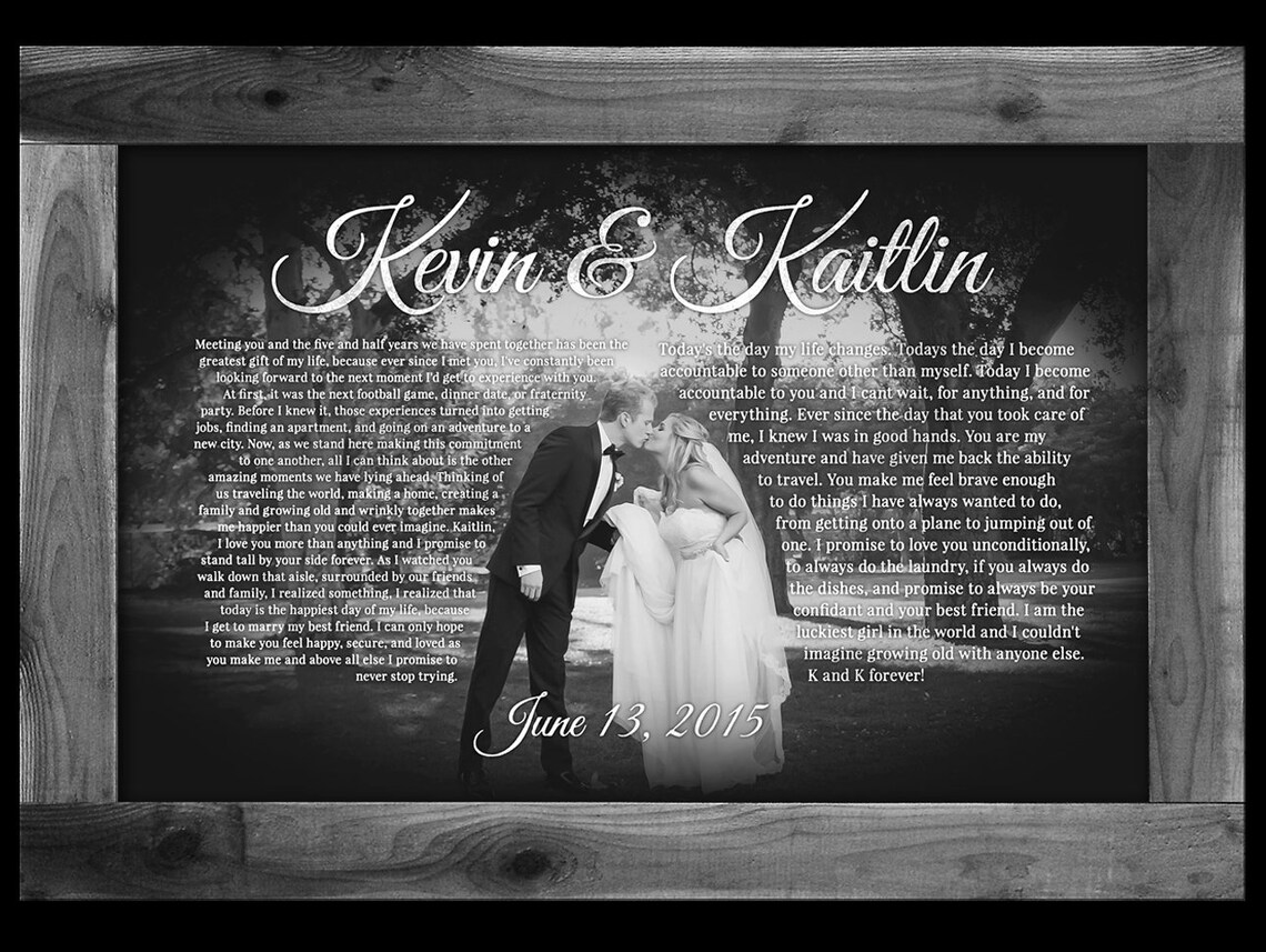 Wedding Vows Framed Framed Wedding Vows Wedding Vows Canvas Etsy