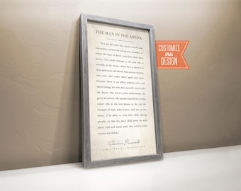 Custom Quote Sign, Wood Frame, Personalized Poem, Archival Ink, Premium Canvas Print