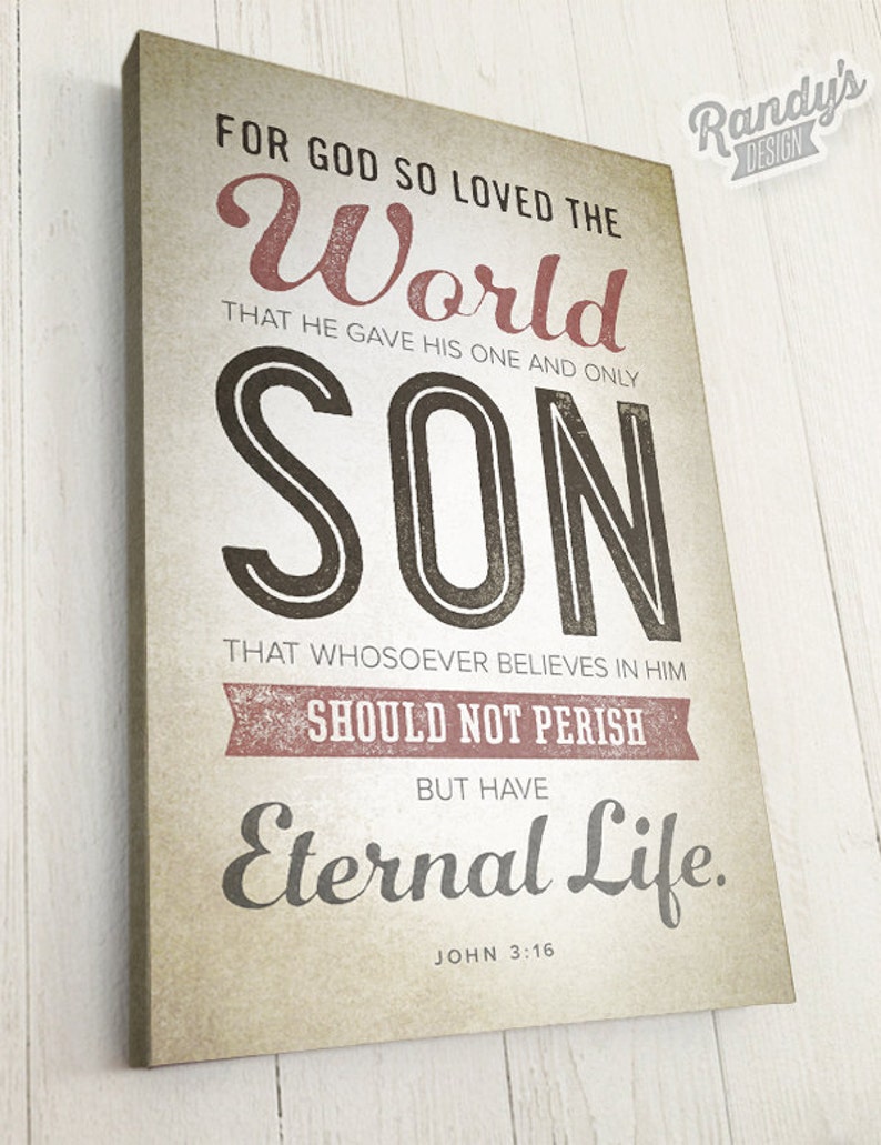 Bible Verse Canvas Scripture Wall Art Christian Art Rustic Etsy