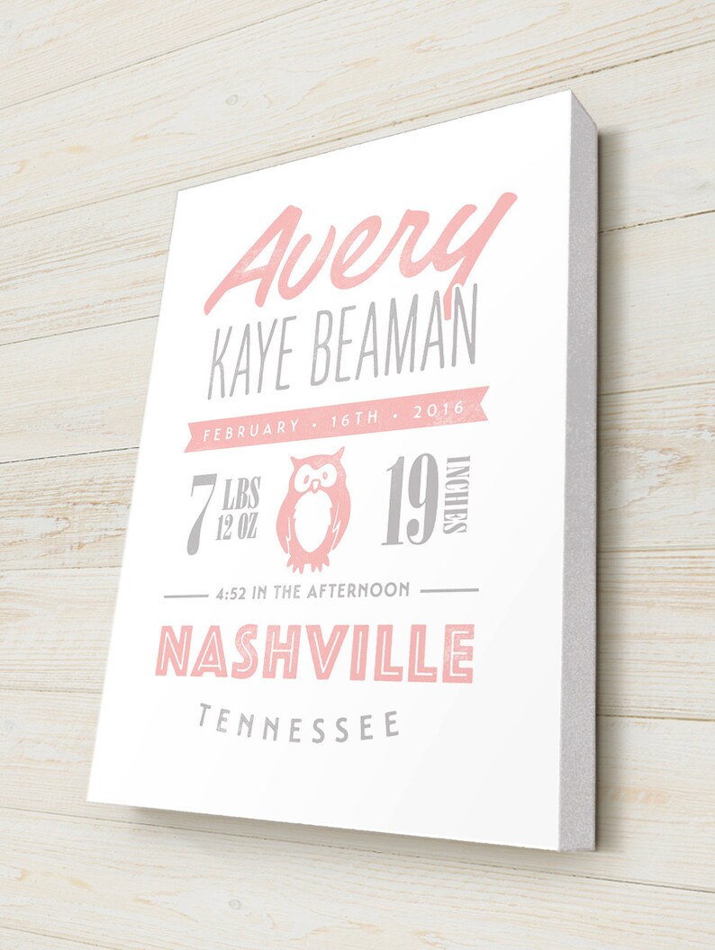 personalized birth announcement