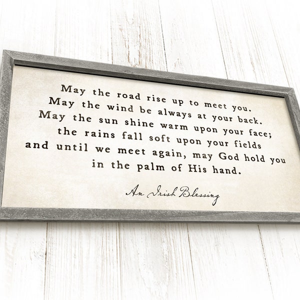 Irish Blessing Sign, Irish Blessing Wall Art, Saint Patricks Day Decor, Irish Blessing Gift, May The Road Rise Up To Meet You