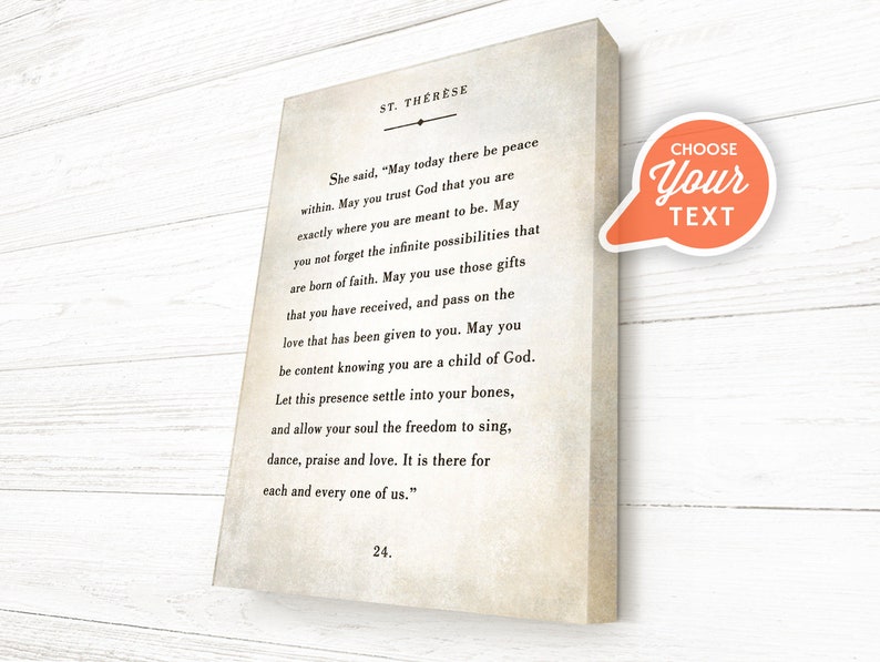 Custom Quote Canvas, Poem on Canvas, Premium Heavyweight Custom Canvas, Stretched onto Wood Stretcher Bars, NO CHARACTER LIMIT image 1