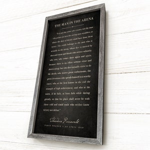 The Man in the Arena Framed, The Man in the Arena Sign, Law Office Sign, Law Office Wall Art, Perfect Lawyer Gift!
