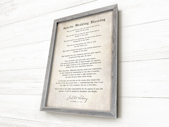 Apache Wedding Blessing Blessing of the Apaches - Etsy