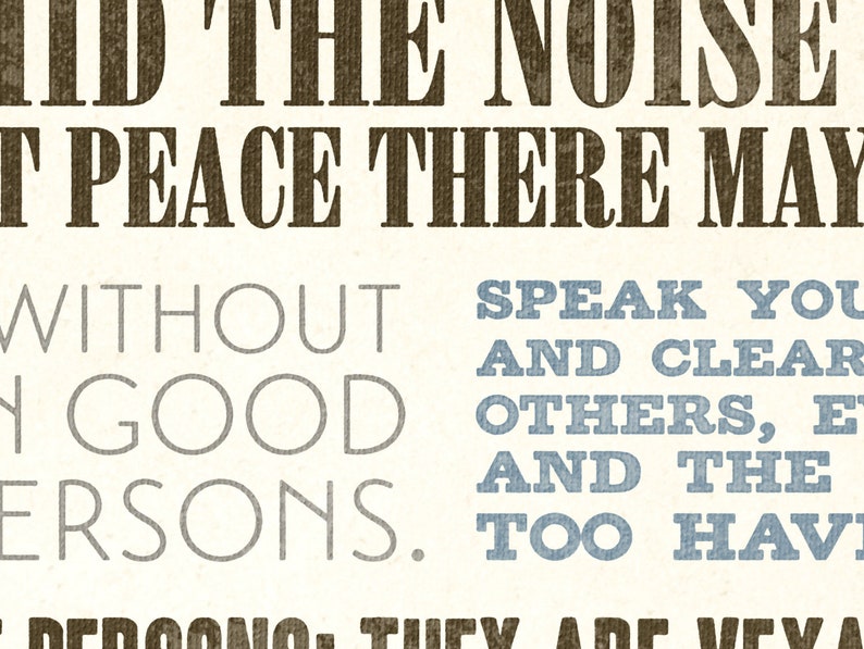 Desiderata, Desiderata Print, Hand-stretched Canvas on wood stretcher bars, READY TO HANG, Canvas Gallery Wrap, by Max Ehrmann image 3