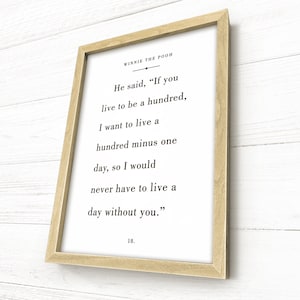 Winnie the Pooh Quote Sign, Wall Art Framed, A.A. Milne Quotes, Book Quote Sign, Rustic Wood Frame, Choose Your Colors