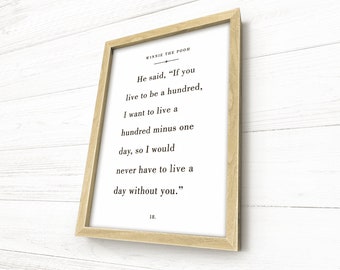 Winnie the Pooh Quote Sign, Wall Art Framed, A.A. Milne Quotes, Book Quote Sign, Rustic Wood Frame, Choose Your Colors