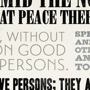 Desiderata Framed, Desiderata Wall Art, Home Office Wall Art, Framed Canvas Poem, Poem on Canvas, Hand-made Frame, Max Ehrmann Poem image 3