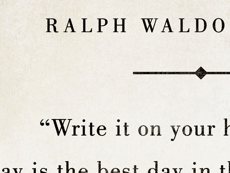 Ralph Waldo Emerson Quote Write It on Your Heart Farmhouse - Etsy