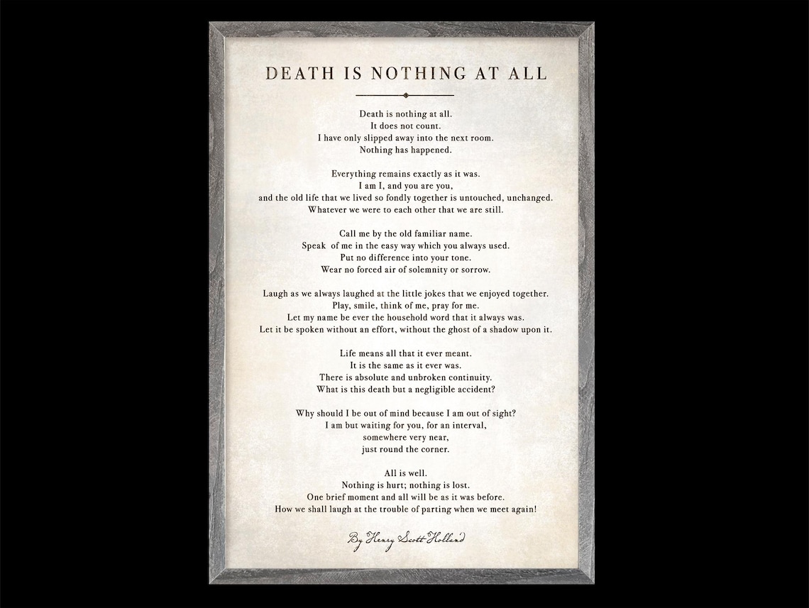 Death Is Nothing At All Henry Scott Holland