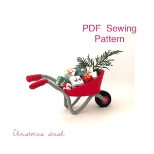 Felt Wheelbarrow PDF sewing pattern, Witches Hat, pumpkins, sewing tutorial, kidsroomdecor, ornaments, Halloween Harvest Display image 6