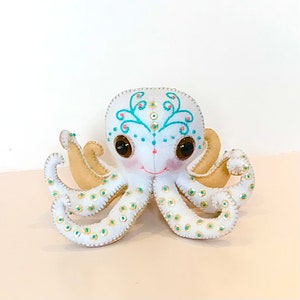 Felt Octopus PDF Sewing Pattern Felt cute plushie baby 3D Octopus, sewing tutorial, kidsroom decor, Stuffed embroidered toy, kids gift. image 6