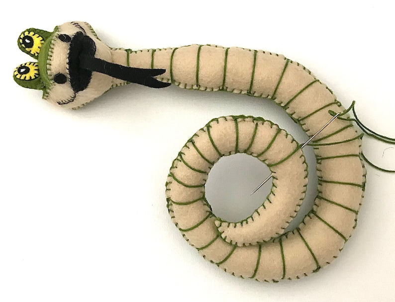 Felt Snake Sewing Pattern, PDF pattern, plushie, toy, decoration, disney, handmade, stuffed animal, reptile, display, kids room decor, cute image 10