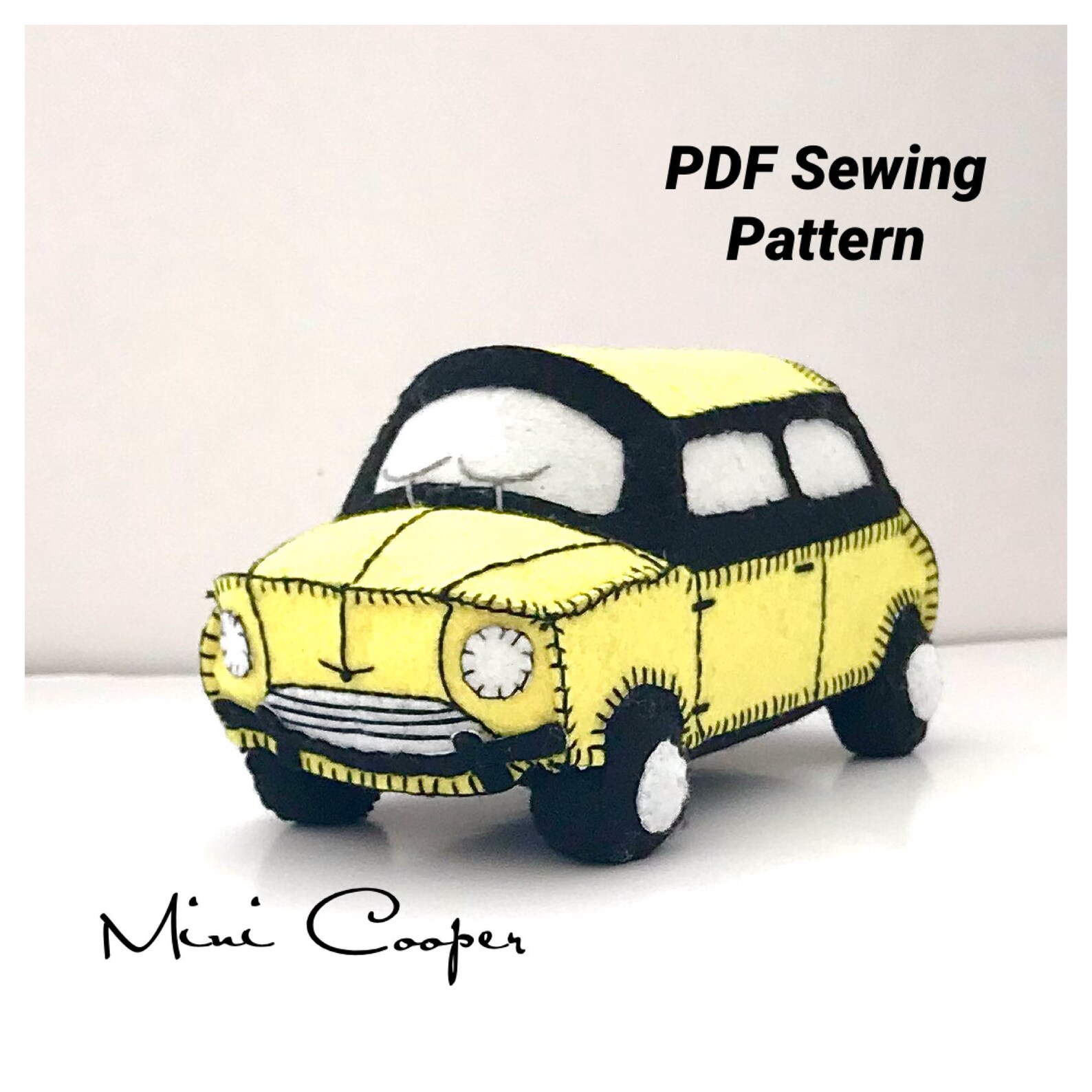 Felt sewing pattern Felt mini Felt Car PDF sewing Pattern Etsy España