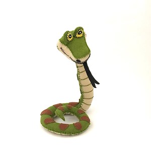 Felt Snake Sewing Pattern, PDF pattern, plushie, toy, decoration, disney, handmade, stuffed animal, reptile, display, kids room decor, cute image 4