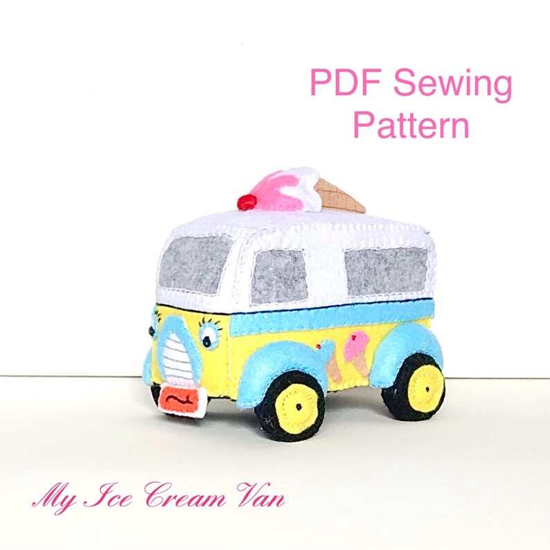 Simple Custom Van Patterns Felt Ice Cream Van Sewing Pattern: DIY Kids Toy (PDF Pattern) - Etsy
