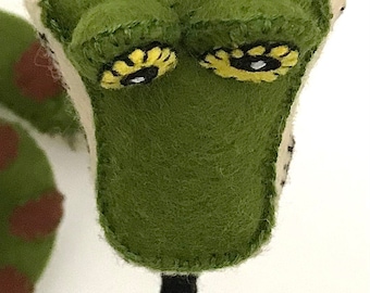 Patrón de costura de serpiente 3D de fieltro: peluche, decoración