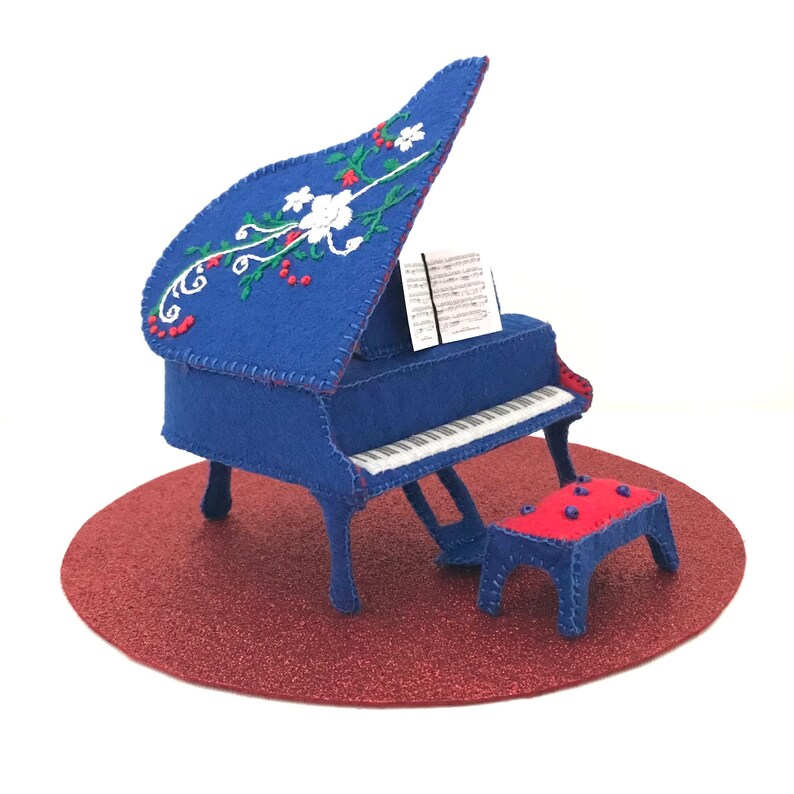 Felt Grand Piano Sewing Pattern Desk Display Mini Piano Etsy UK