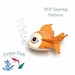 PDF-Schnittmuster für Filzfische, Kinderzimmerdekoration, Kuscheltier-Andenken, handgemachtes Plüschfisch-Bastelprojekt, Diy-Filzfischmuster, Geschenk für Kinder.