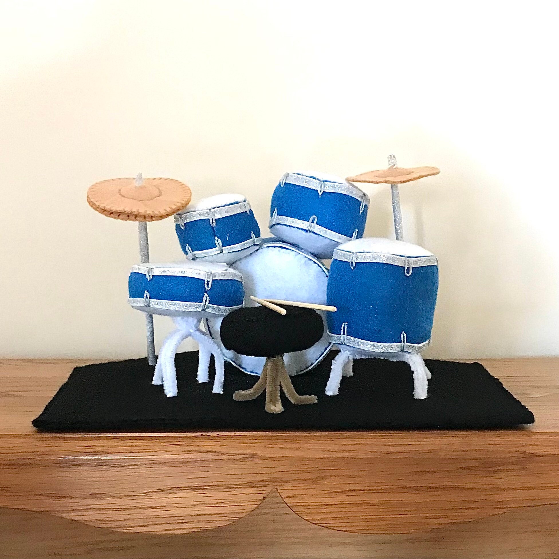 Felt Drum Kit Sewing Pattern Desk Display Mini Drum Kit Etsy UK