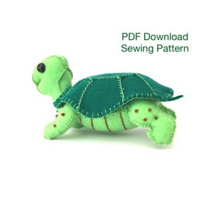 Felt Tortoise Sewing Pattern -  learning, Plushie Tortoise, Toy Tortoise, tutorial, Pattern, sewing tutorial, Tortoise, kidsroom decor